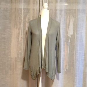 Bobeau Olive open front sweater